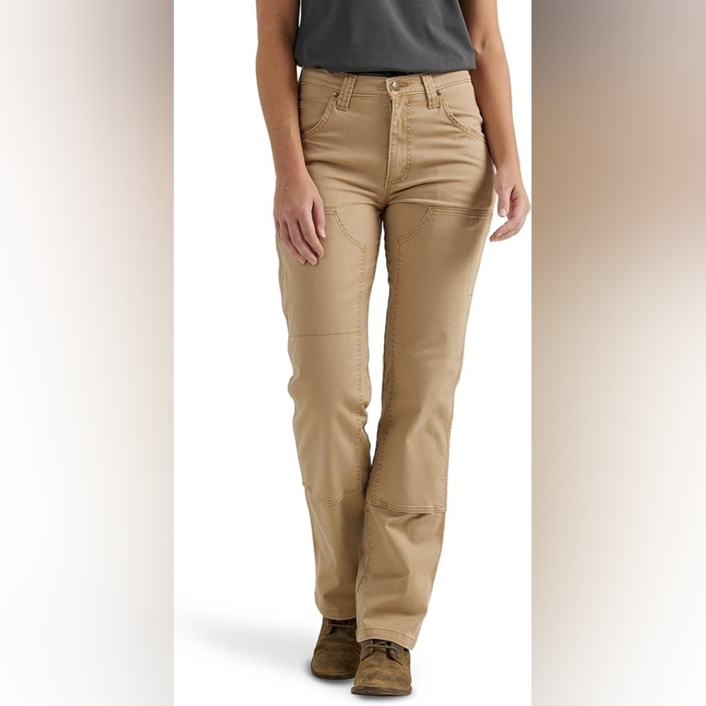 Carhartt Women's Straight Leg Work Pants in Khaki